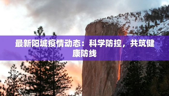 最新阳城疫情动态：科学防控，共筑健康防线
