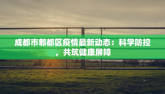 成都市郫都区疫情最新动态：科学防控，共筑健康屏障