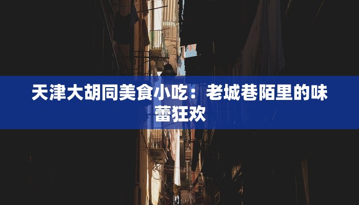 天津大胡同美食小吃：老城巷陌里的味蕾狂欢